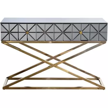 Консольный стол Garda Decor KFG113 (Золото/Серый)