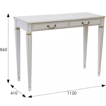 Консоль Васко В 91Н белый ясень/золото от фабрики Mebelik