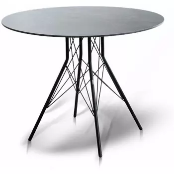 "Конте" интерьерный стол из HPL круглый ?80см, цвет "серый гранит" 4SIS арт.УТ-00005190