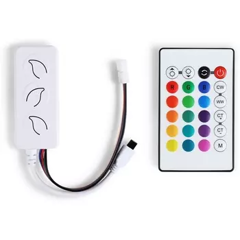 Контроллер Ambrella Illumination GS11601 WIFI Tuya для светодиодных лент RGB+CCT с управлением белого света c ИК пультом