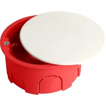 Коробка монтажная для полых стен с пластиковыми зажимами и крышкой Stekker 49006