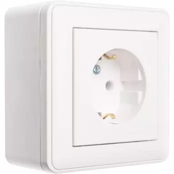 Коробка наружного монтажа подъемная с рамкой на 1 пост (белый) Systeme Electric W59 KP-152-18