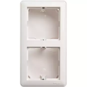 Коробка наружного монтажа подъемная с рамкой на 2 поста (Белый) Systeme Electric W59 KP-252-18