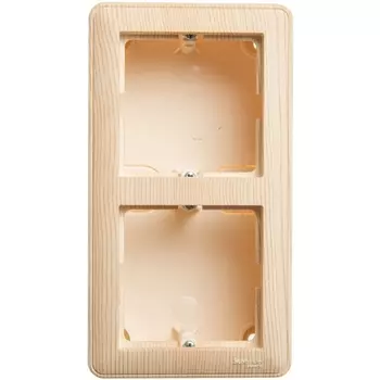 Коробка наружного монтажа подъемная с рамкой на 2 поста (сосна) Systeme Electric W59 KP-252-78