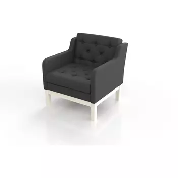 Кресло Arsko Айверс беленый дуб черная рогожка