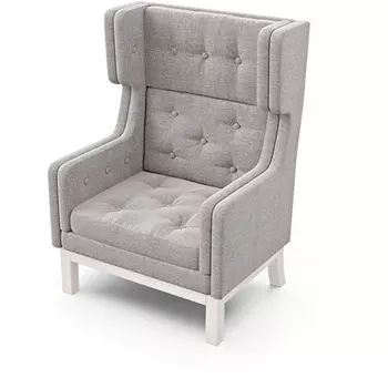 Кресло Arsko Айверс Хай Беленый дуб рогожка серая