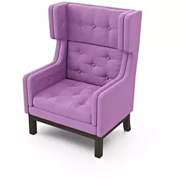 Кресло Arsko Айверс Хай Орех рогожка фиолетовая