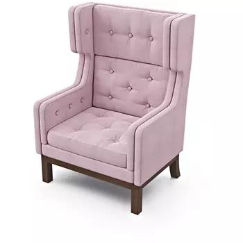 Кресло Arsko Айверс Хай Орех шенилл розовый