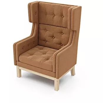 Кресло Arsko Айверс Хай Сосна рогожка коричневая