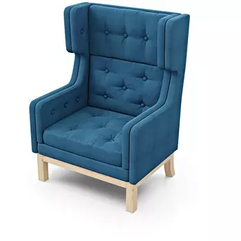 Кресло Arsko Айверс Хай Сосна шенилл синий