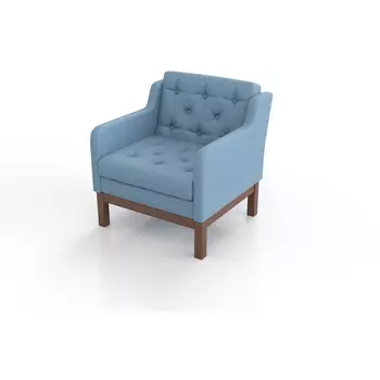 Кресло Arsko Айверс орех голубая рогожка