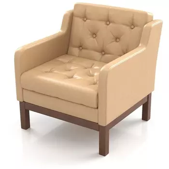 Кресло Arsko Айверс орех кремовый кожзам