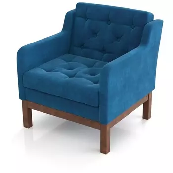 Кресло Arsko Айверс орех синий шенилл