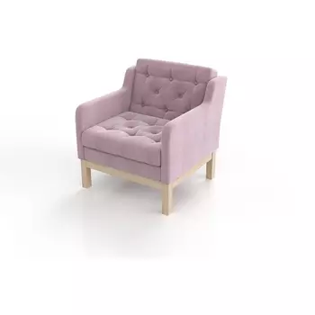 Кресло Arsko Айверс сосна розовый шенилл