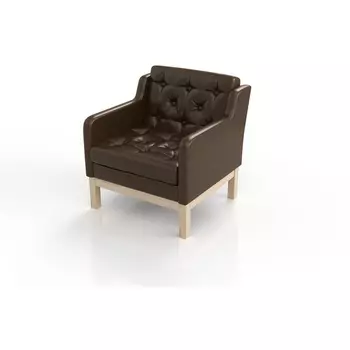 Кресло Arsko Айверс сосна темно-коричневый кожзам