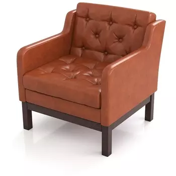 Кресло Arsko Айверс венге оранжевый кожзам