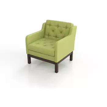 Кресло Arsko Айверс венге зеленая рогожка