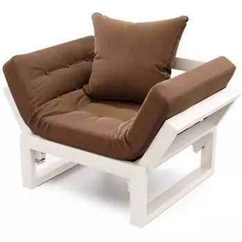 Кресло Arsko Амбер беленый дуб коричневая рогожка