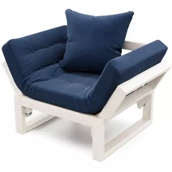 Кресло Arsko Амбер беленый дуб синий велюр