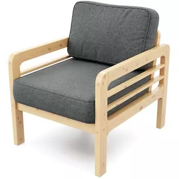 Кресло Arsko Бергер сосна рогожка черная