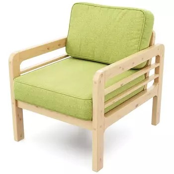 Кресло Arsko Бергер сосна рогожка зеленая