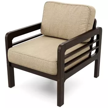 Кресло Arsko Бергер венге рогожка бежевая