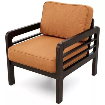 Кресло Arsko Бергер венге рогожка оранжевая