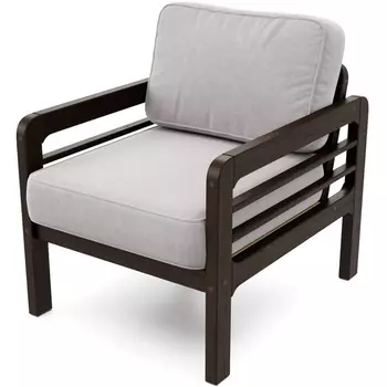 Кресло Arsko Бергер венге велюр серый