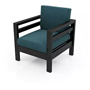 Кресло Arsko Домино венге велюр голубой