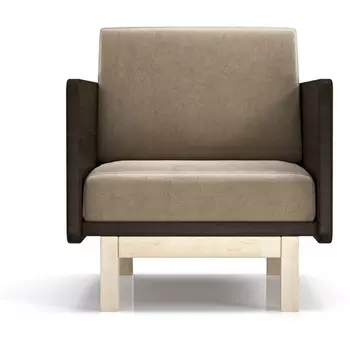 Кресло Arsko Двалин венге велюр бежевый