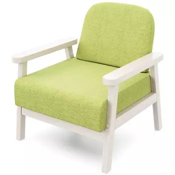 Кресло Arsko Флори беленый дуб рогожка зеленая