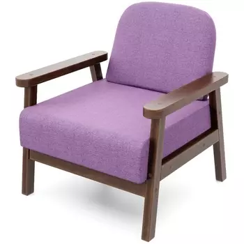 Кресло Arsko Флори орех рогожка фиолетовая