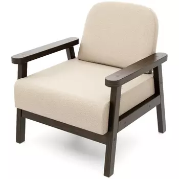 Кресло Arsko Флори венге велюр бежевый