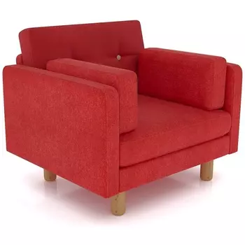 Кресло Arsko Ингвар красный велюр