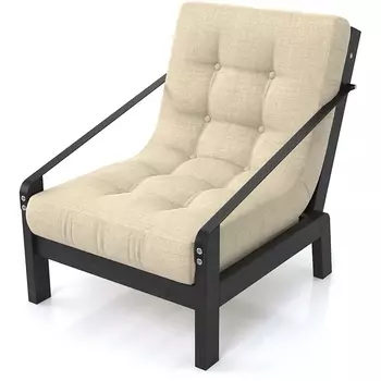 Кресло Arsko Локи венге бежевая рогожка