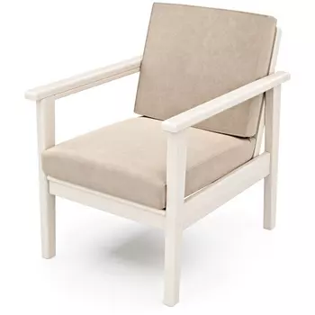 Кресло Arsko Лориан беленый дуб велюр молочный