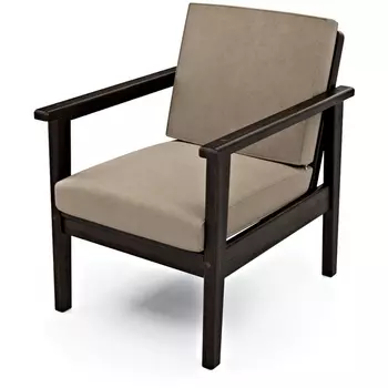 Кресло Arsko Лориан венге велюр бежевый