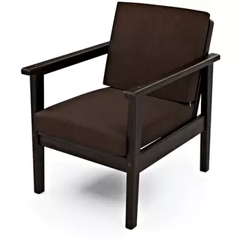 Кресло Arsko Лориан венге велюр коричневый