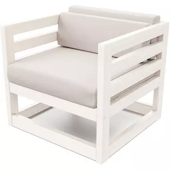 Кресло Arsko Магнус беленый дуб велюр светло-серый