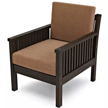 Кресло Arsko Норман венге коричневая рогожка