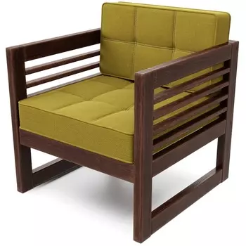 Кресло Arsko Сега орех рогожка горчичная