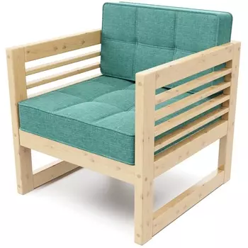 Кресло Arsko Сега сосна рогожка бирюзовая