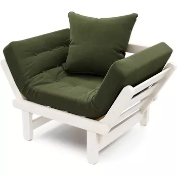 Кресло Arsko Сламбер беленый дуб зеленый велюр