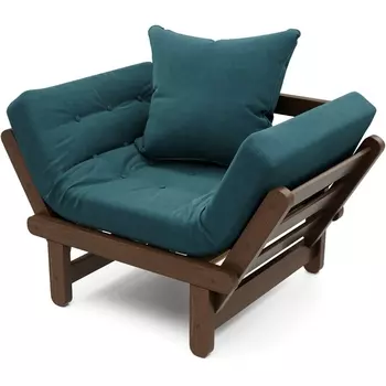 Кресло Arsko Сламбер орех голубой велюр