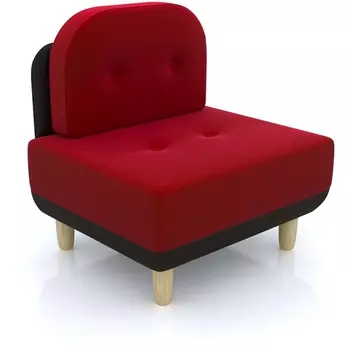 Кресло Arsko Торли красный велюр