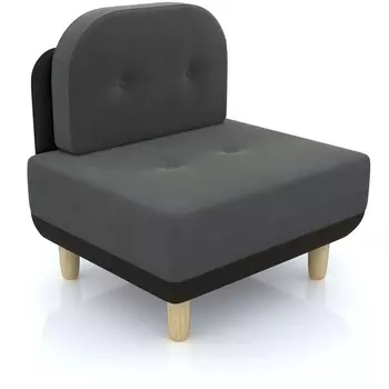 Кресло Arsko Торли серый велюр