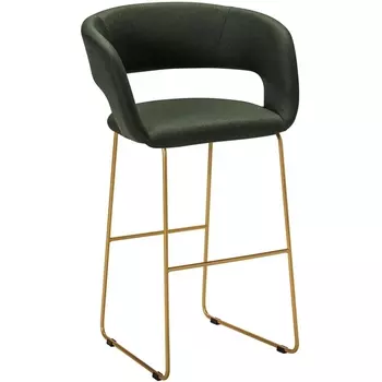 Кресло Бар. Hugs тёмно-зеленый/Линк золото R-Home арт.410231132h_Dark_Green_золото_БАР