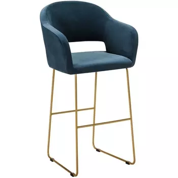 Кресло Бар. Oscar Diag blue/Линк золото R-Home арт.410218161h_Diag blue_золото_БАР