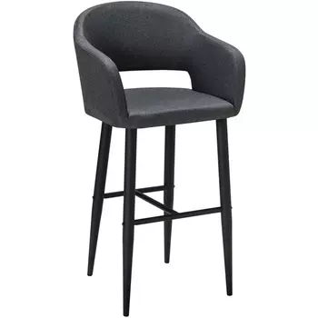 Кресло Бар Oscar тёмно-серый/черный R-Home арт.410218132h_Darkgrey_черн_БАР