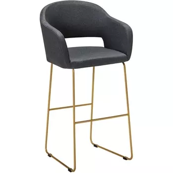 Кресло Бар. Oscar тёмно-серый/Линк золото R-Home арт.410218131h_Dark grey_золото_БАР